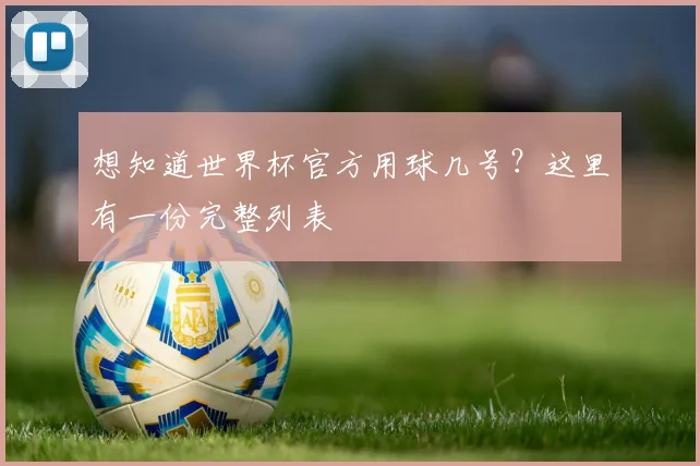想知道世界杯官方用球几号？这里有一份完整列表